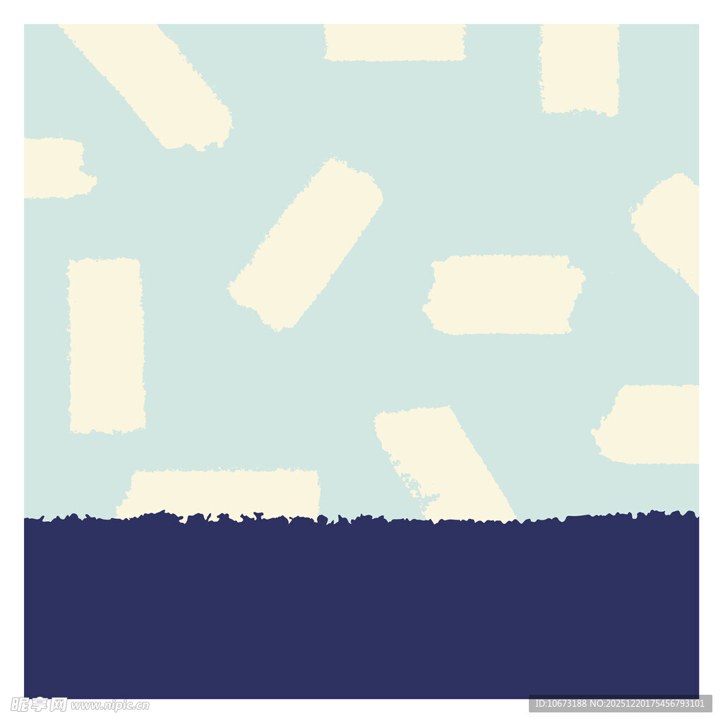 简约几何色块拼接图案