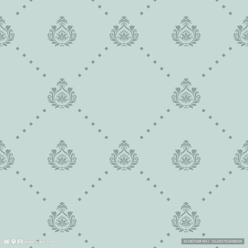 浅绿底精致花纹图案