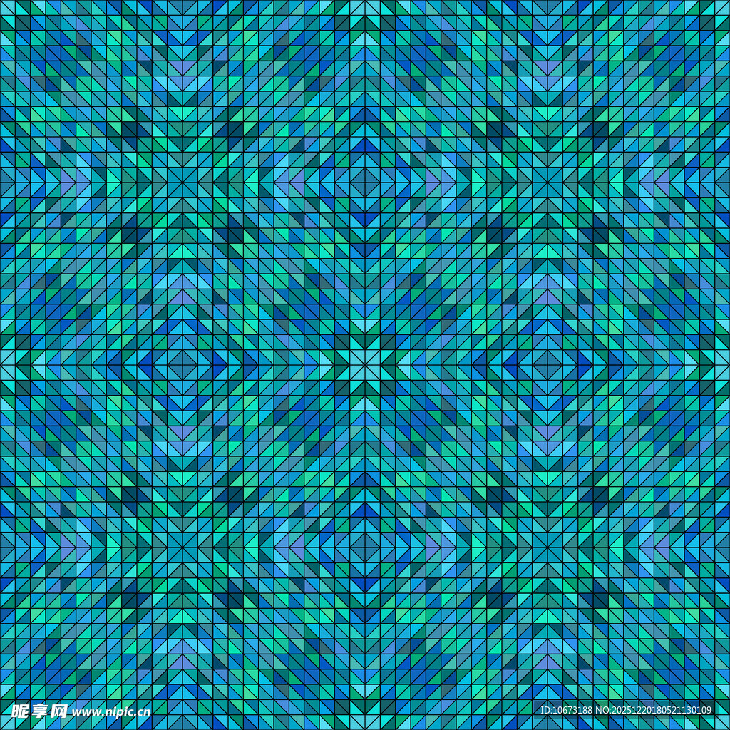 蓝绿色几何图案纹理背景
