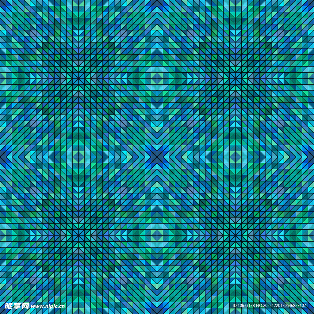 蓝绿色几何图案纹理背景