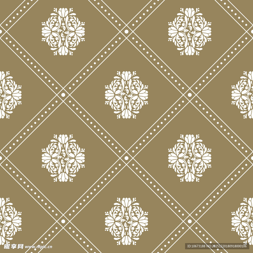 复古几何花卉图案纹理