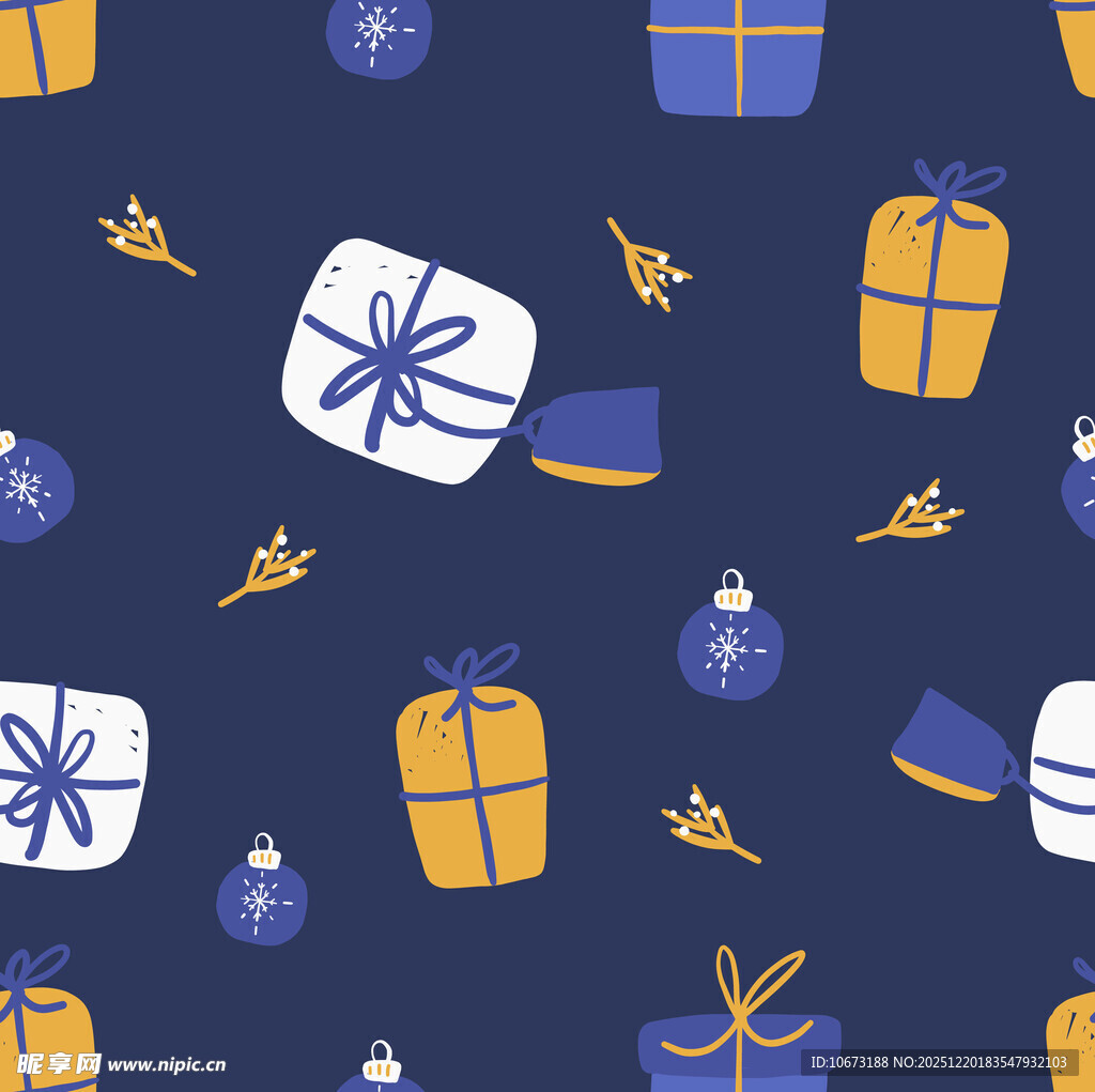 圣诞礼物装饰图案背景