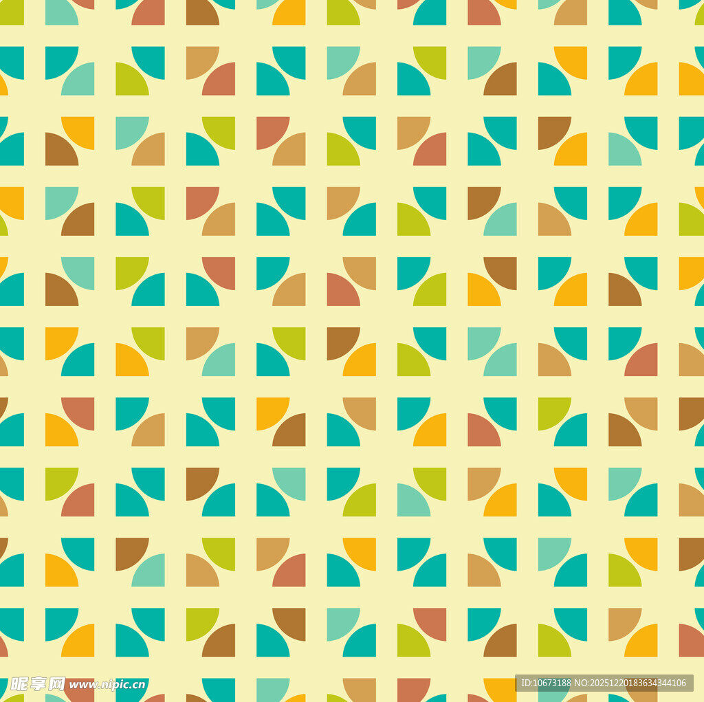 多彩方块几何图案背景