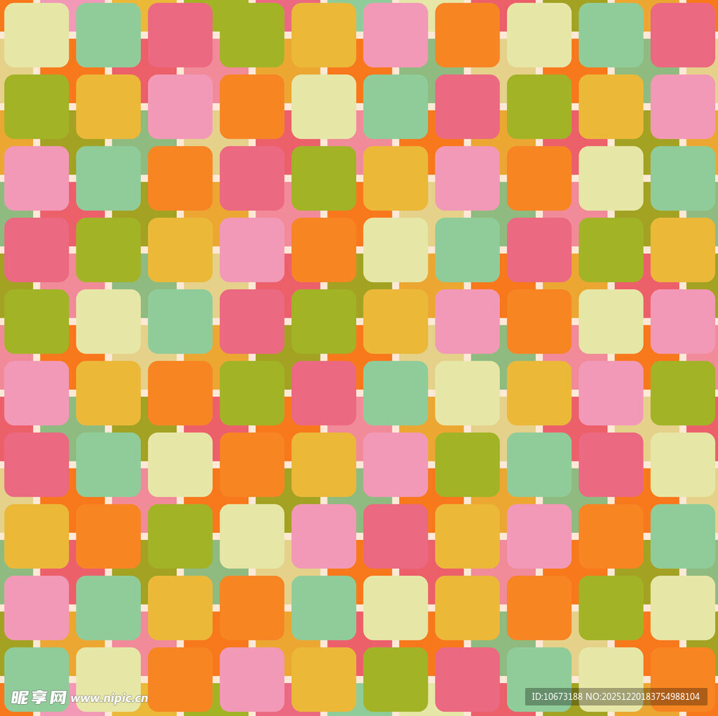 多彩方块几何图案背景