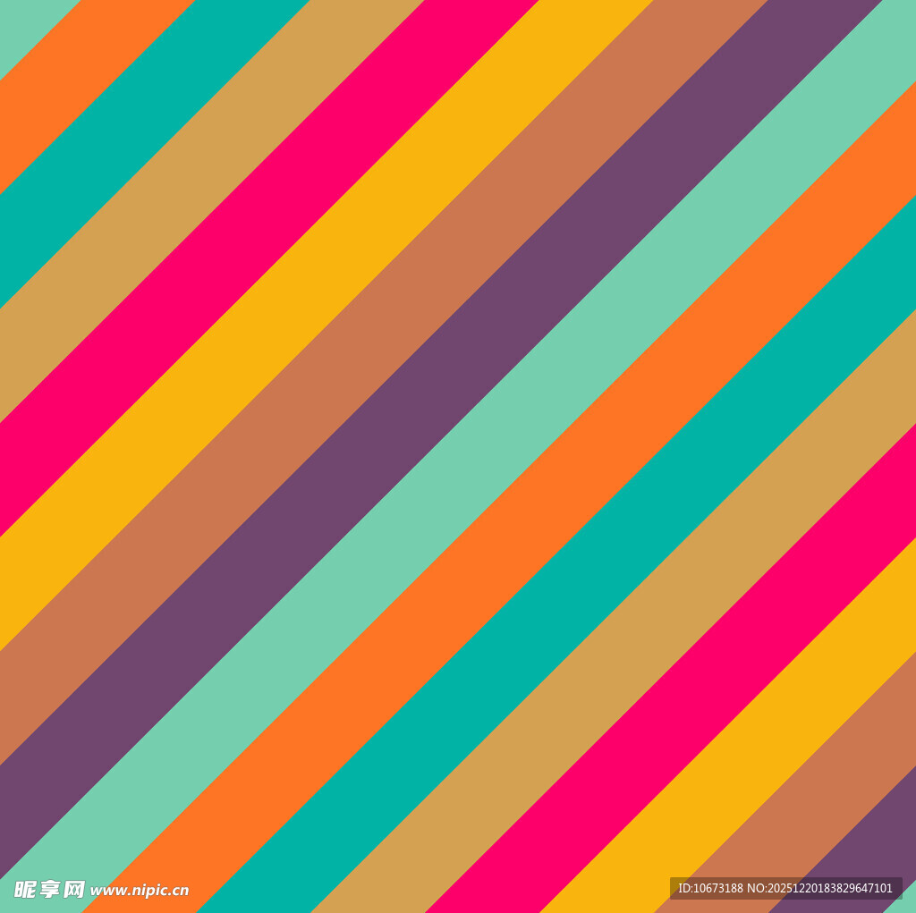 多彩斜条纹几何图案背景