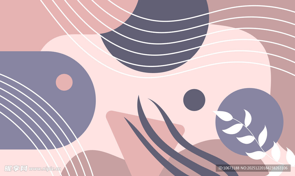 抽象几何图案艺术插画