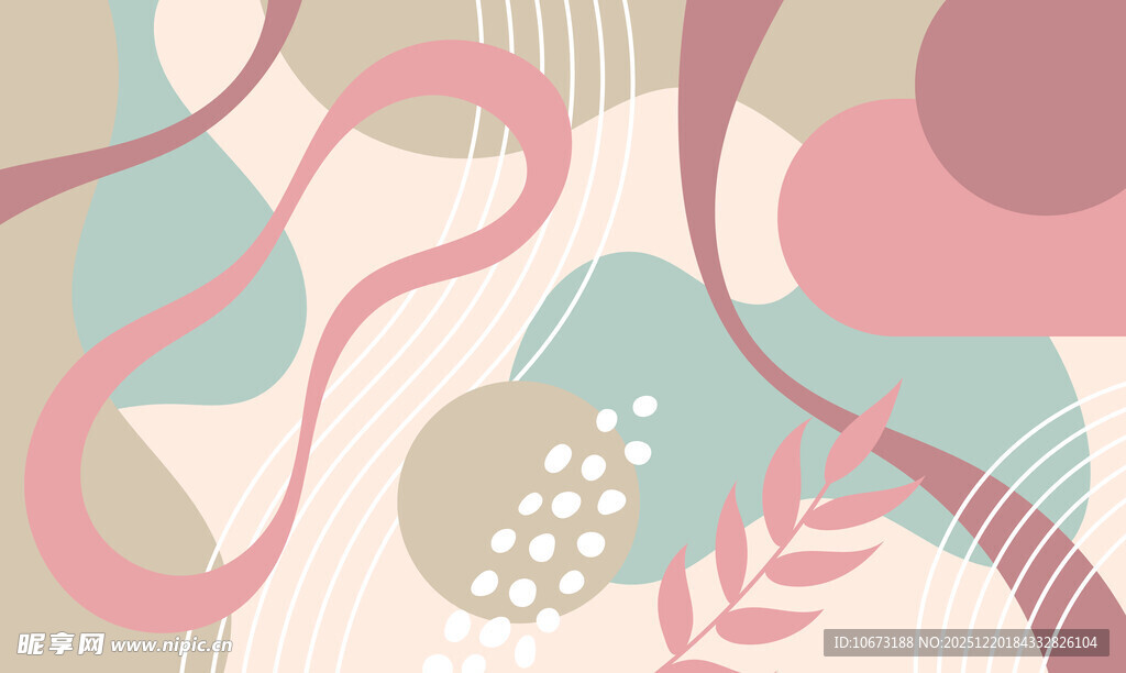 抽象几何花卉图案背景