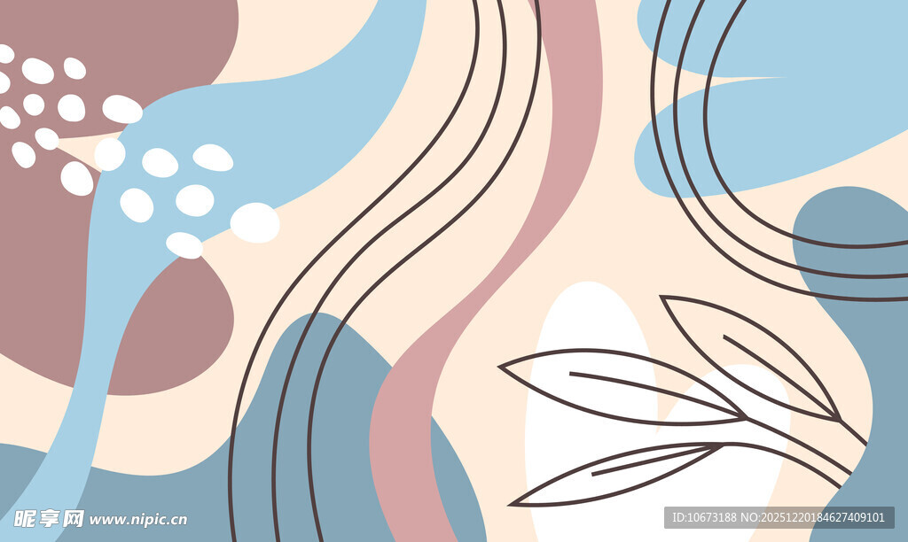 抽象几何花卉图案背景