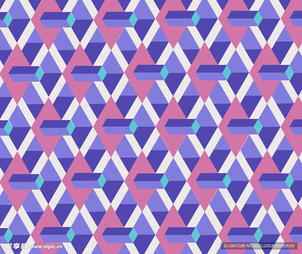 几何图案彩色无缝背景