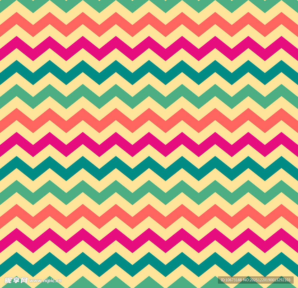 多彩锯齿纹几何图案背景