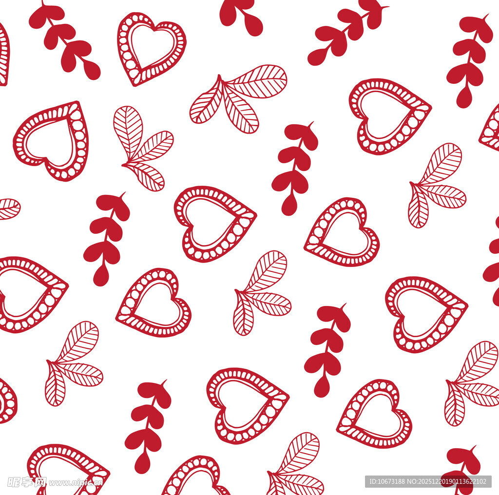 爱心花卉图案背景