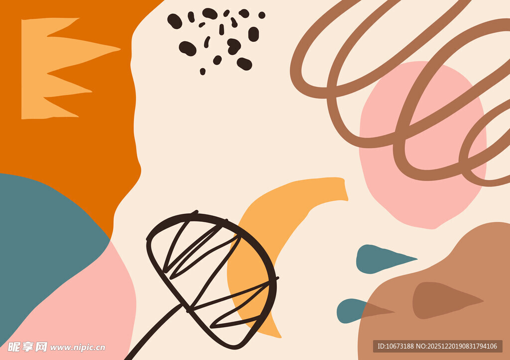 抽象几何图案艺术插画