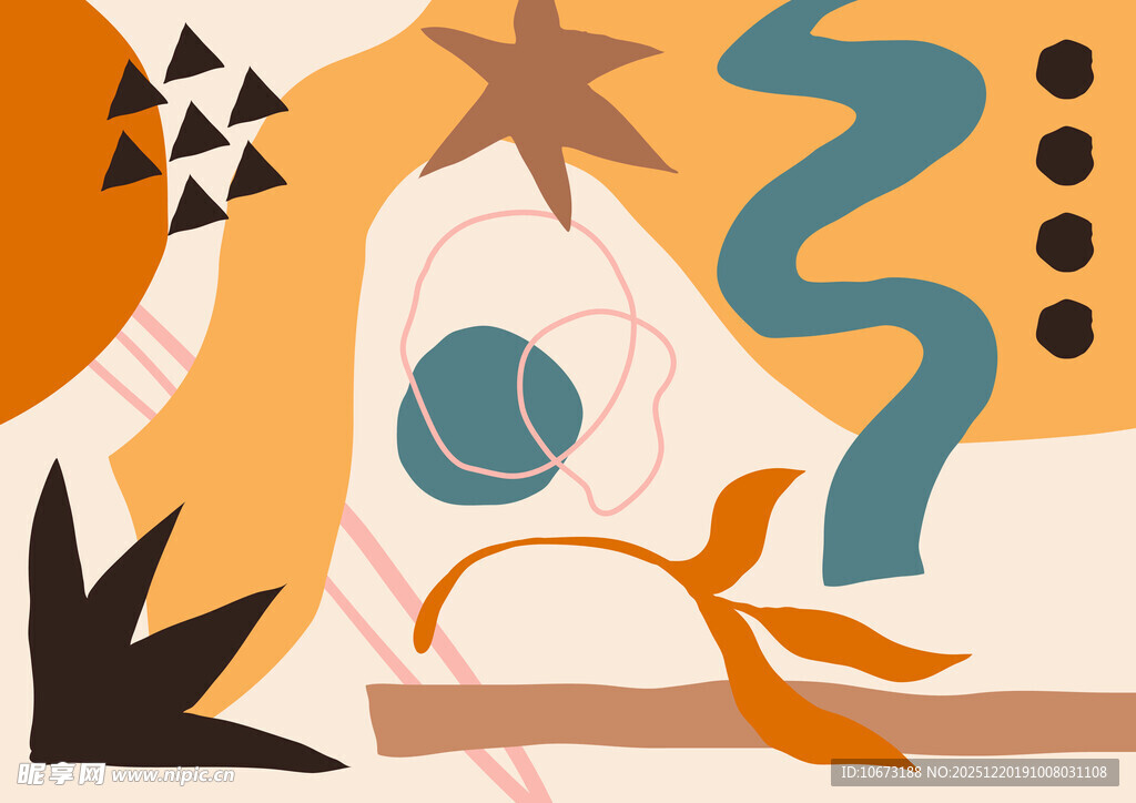 抽象几何风格艺术插画