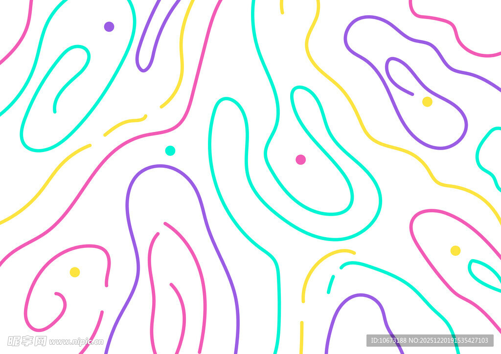 多彩抽象线条图案背景