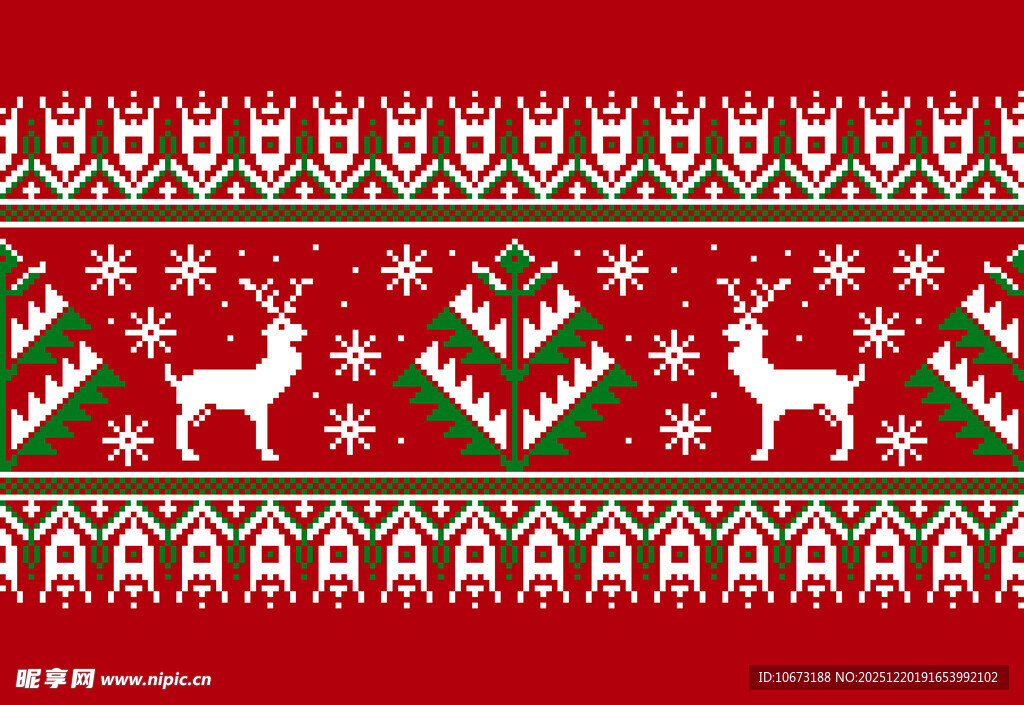 圣诞风针织图案