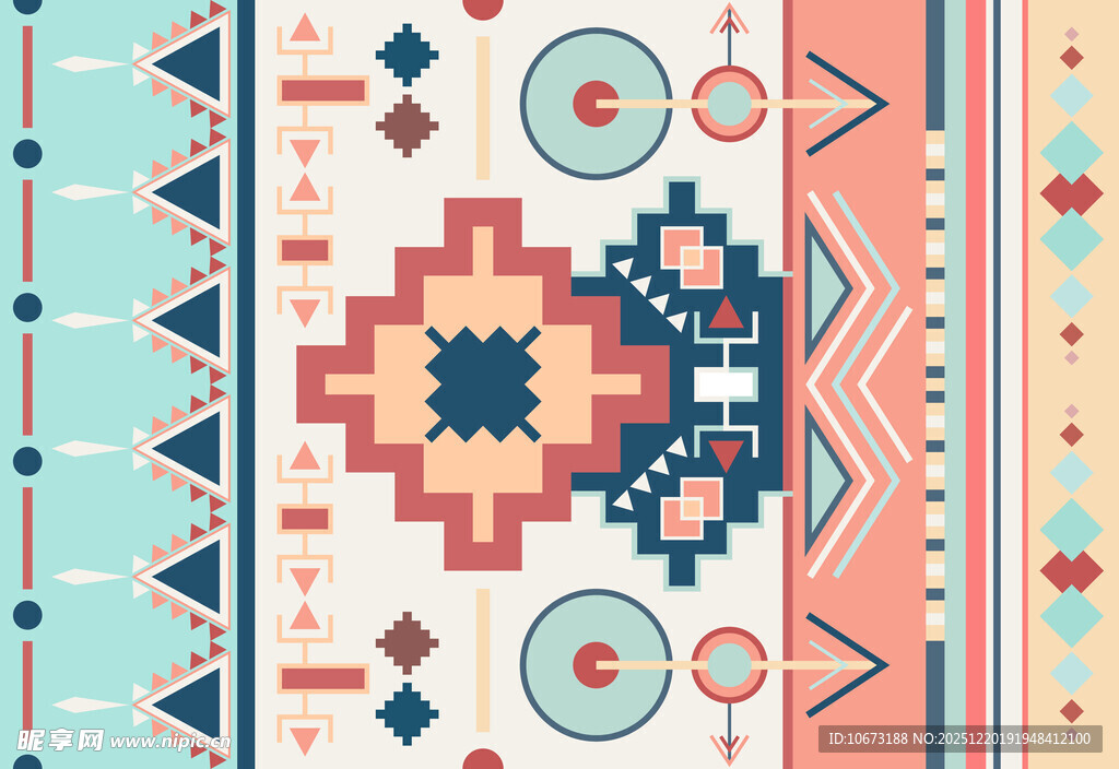 民族风几何图案装饰画