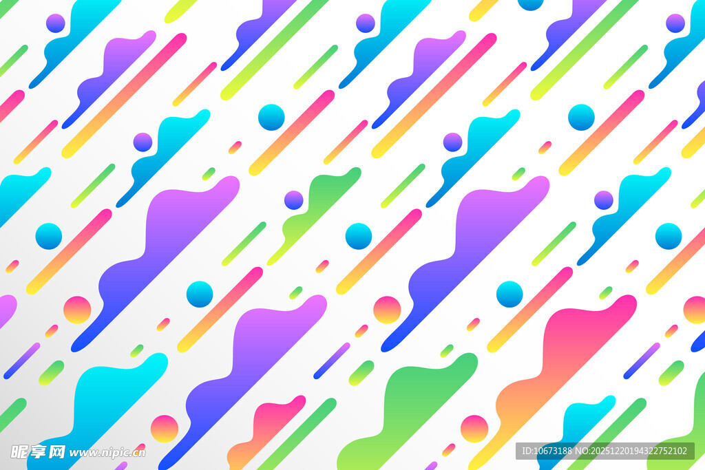 多彩抽象几何线条图案