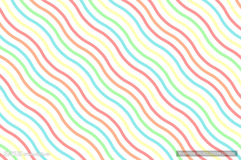 彩色波浪条纹背景图案