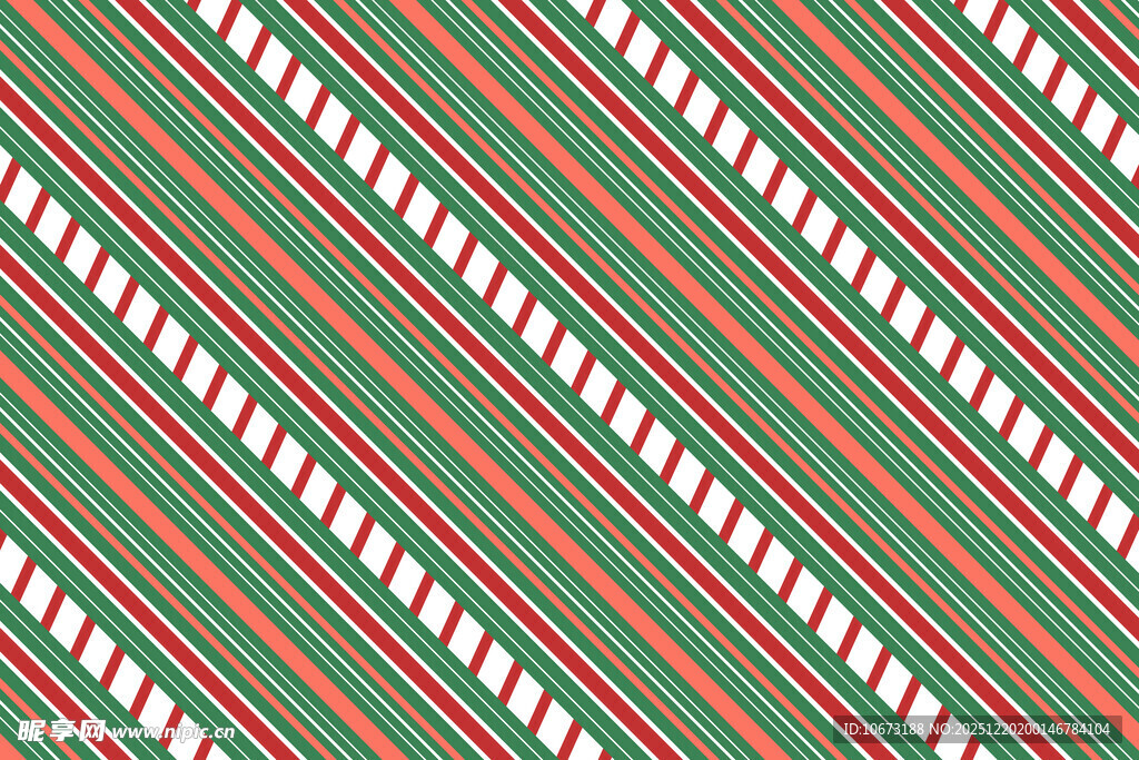 红绿条纹圣诞风图案