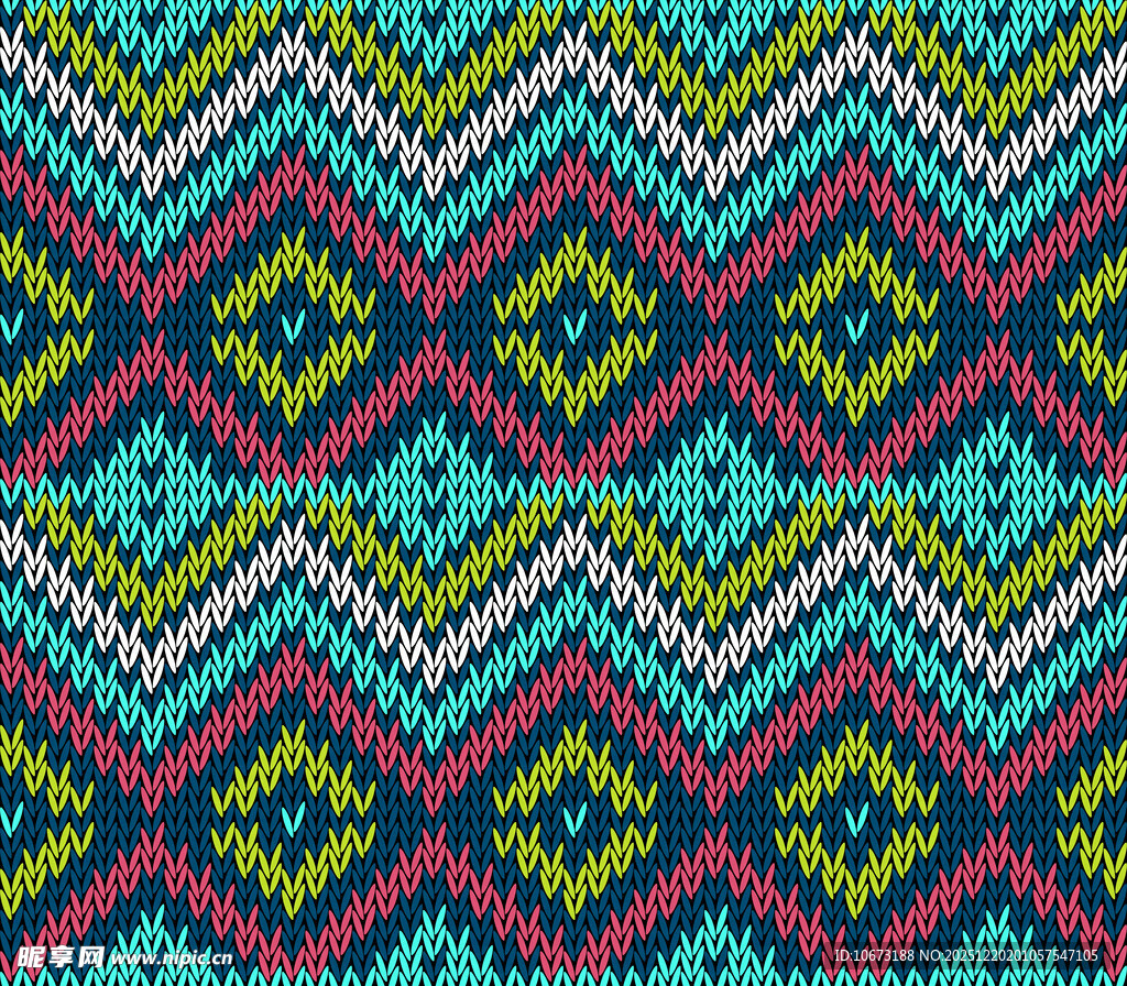 多彩几何针织图案纹理
