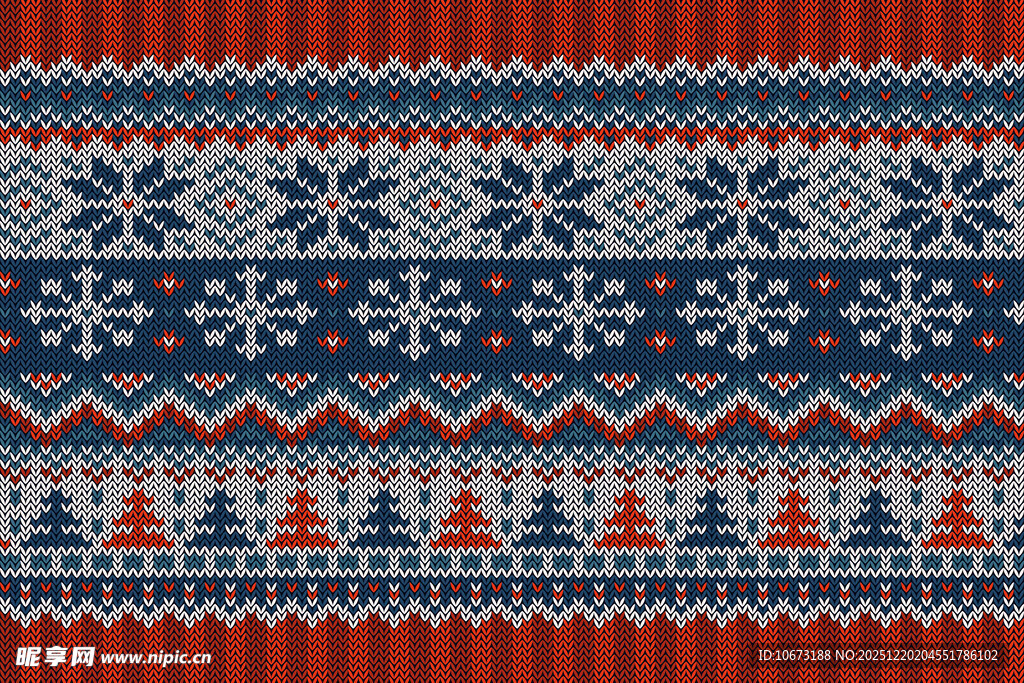 北欧风针织雪花图案纹理