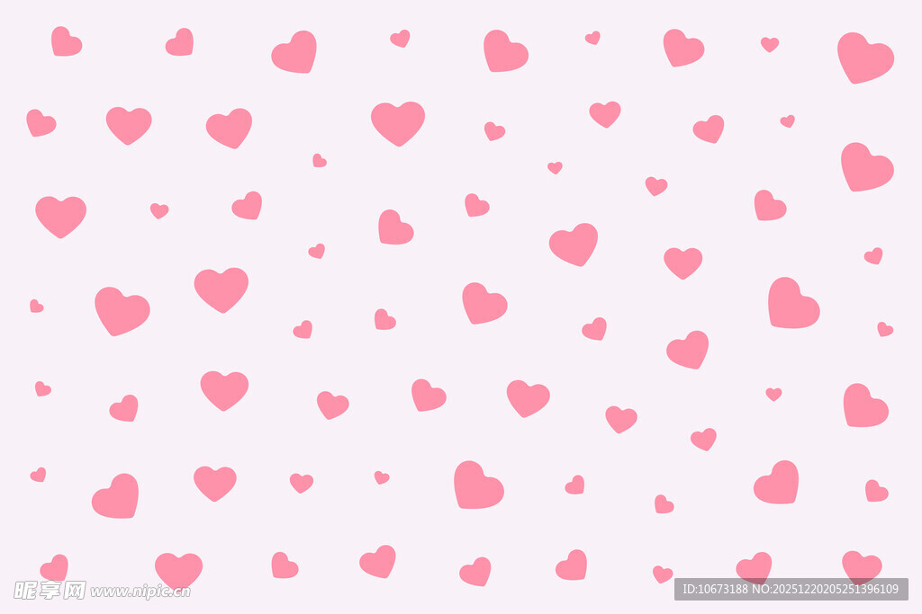 粉色心形图案背景
