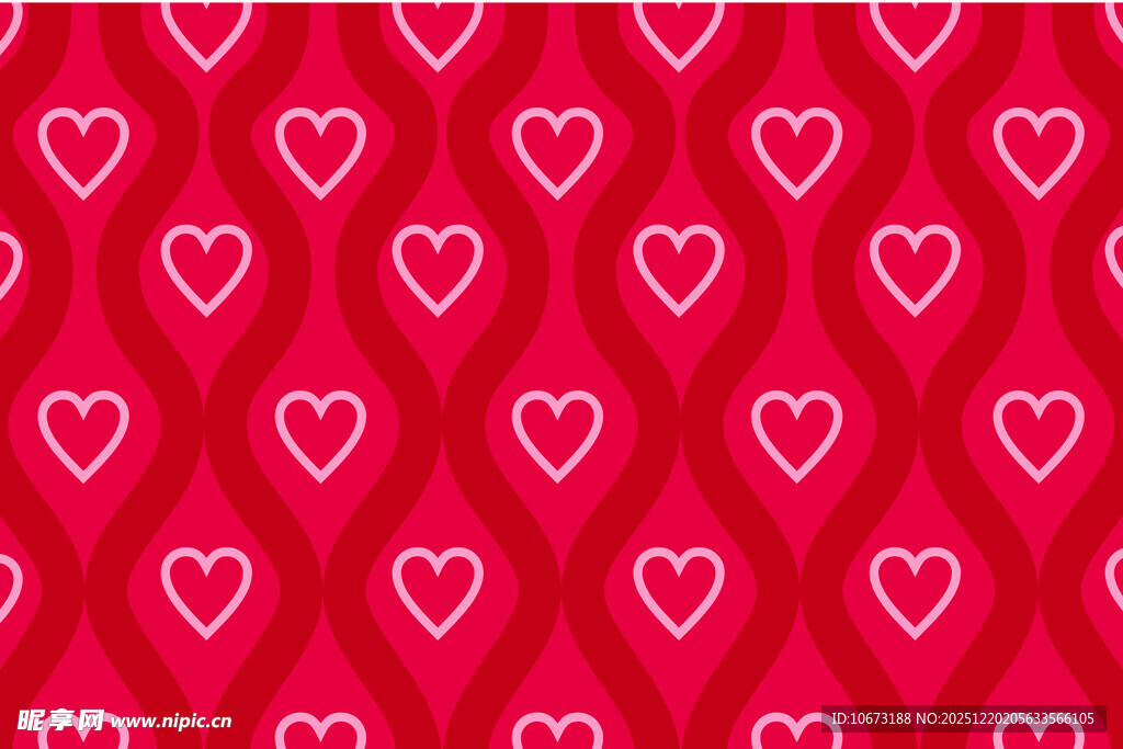 红色心形图案背景
