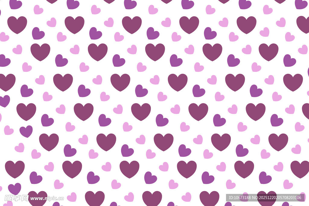 紫色心形图案背景