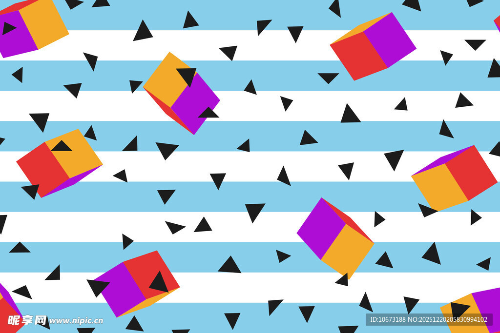 几何图案彩色条纹背景图
