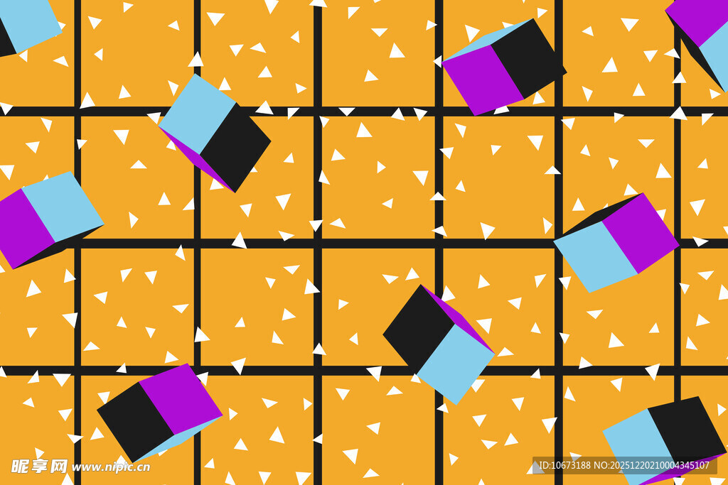 多彩几何图案平铺背景