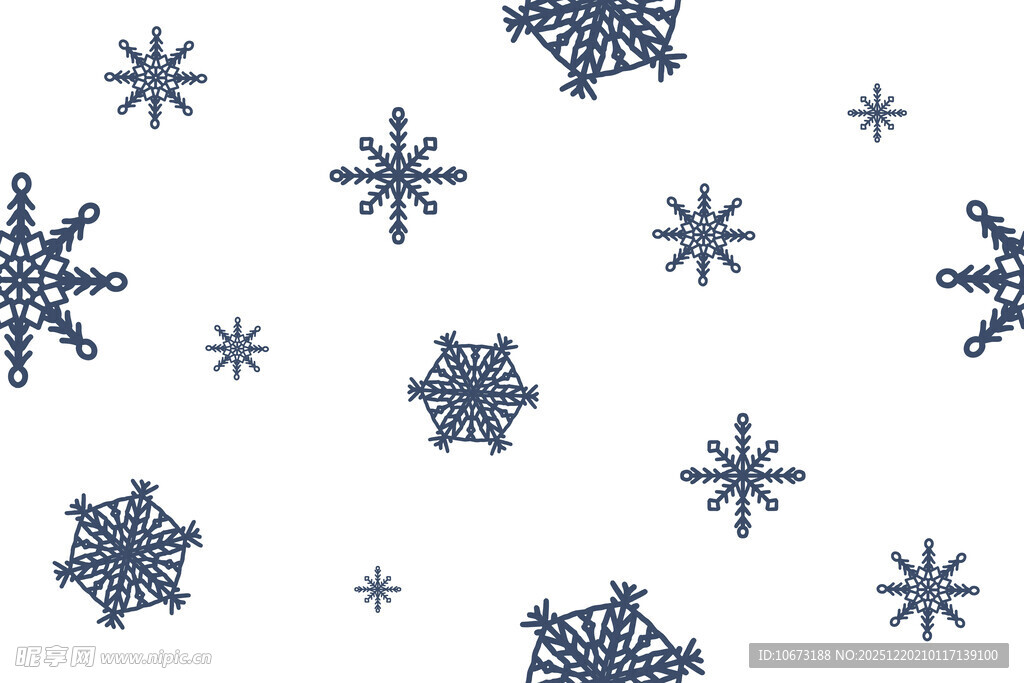 蓝色雪花图案背景