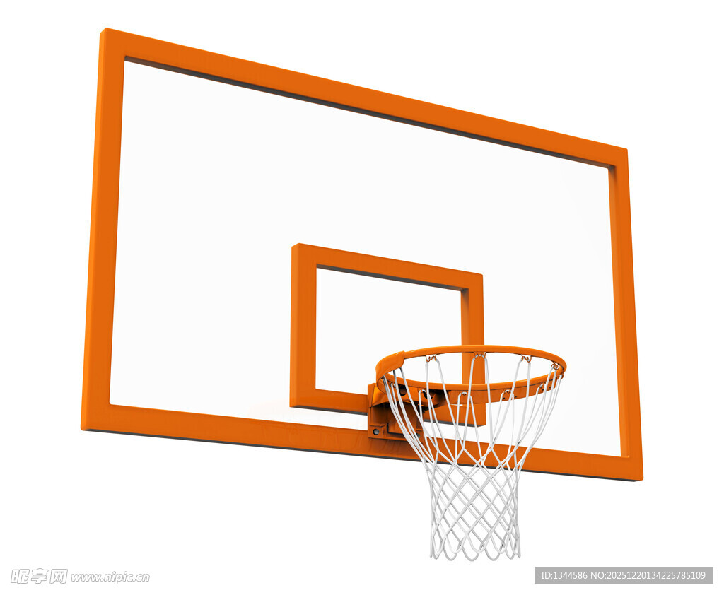 橙色篮球框特写