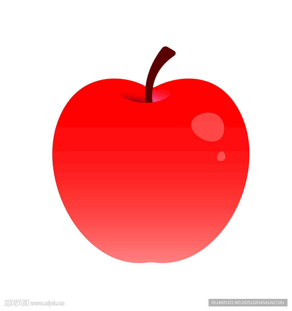 红苹果插画