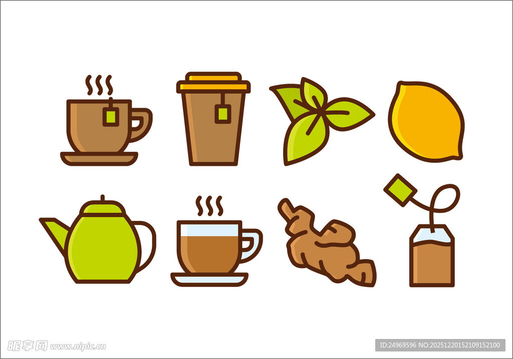 茶饮咖啡元素