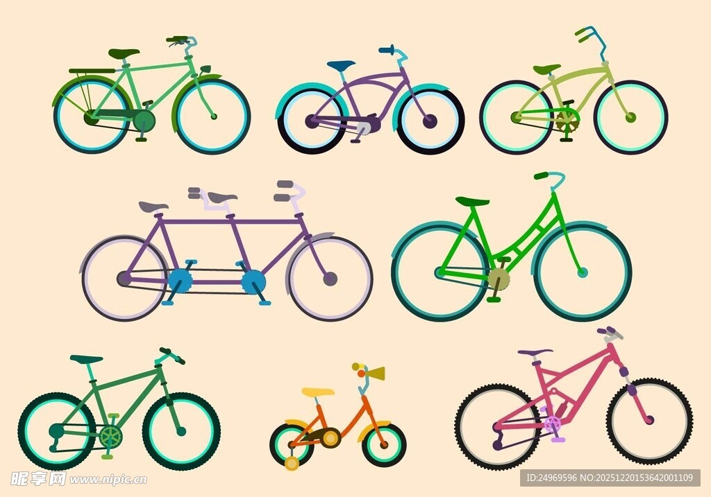 自行车集图案