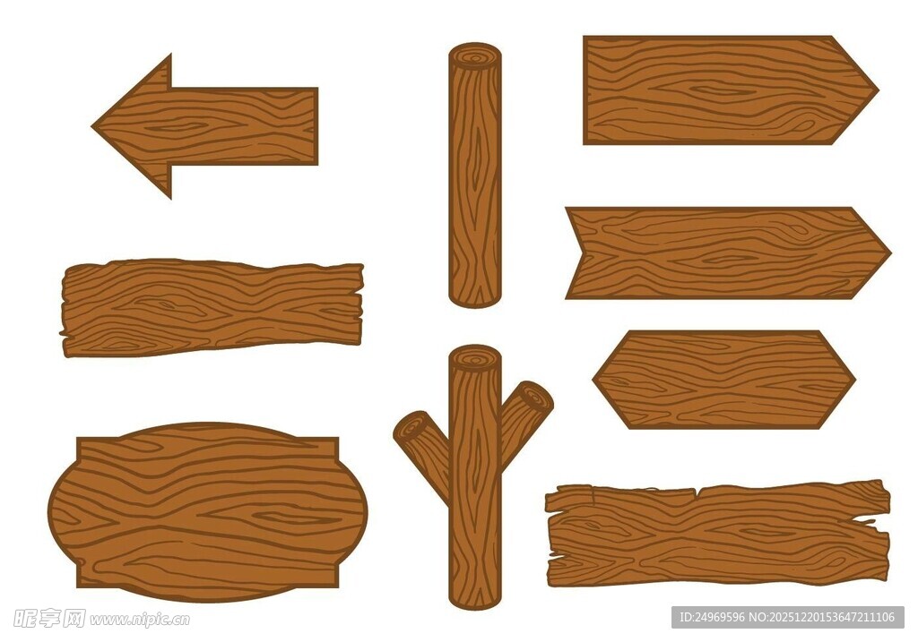 木质指示牌
