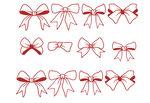 红色蝴蝶结图案