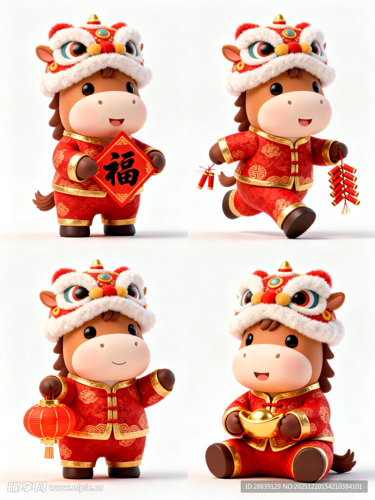  牛年玩偶 