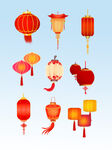 多样中式红灯笼展示
