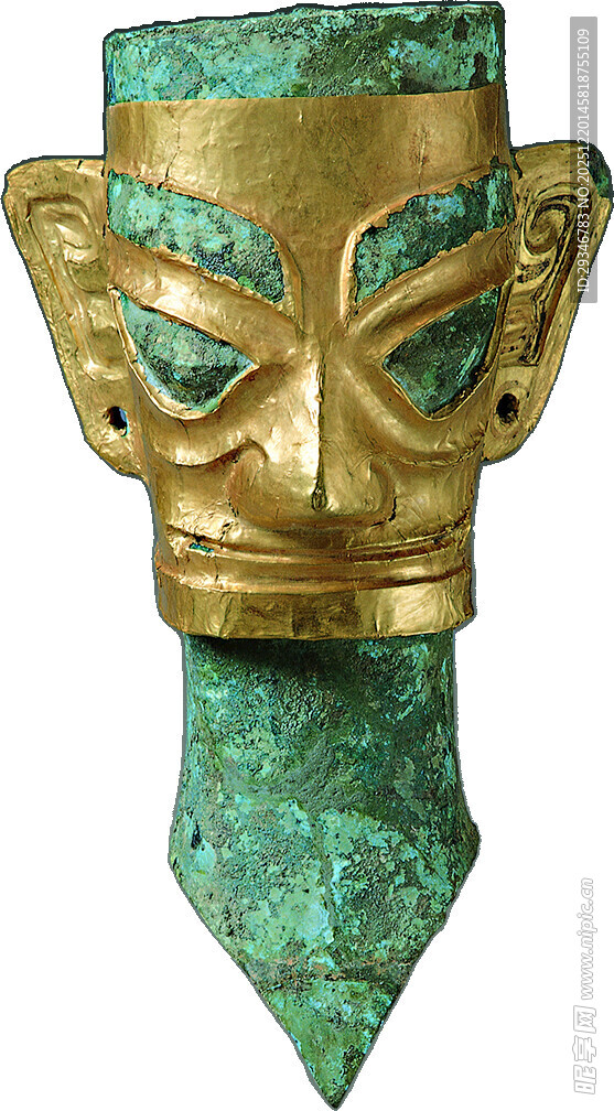 青铜面具文物展示