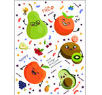 可爱卡通水果贴纸图案