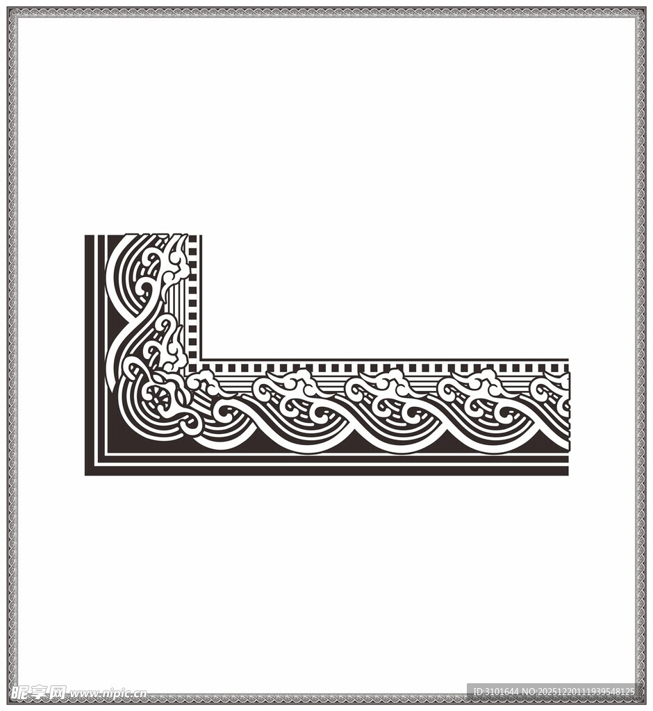 中式海浪边框