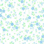 清新蓝花绿叶碎花图案