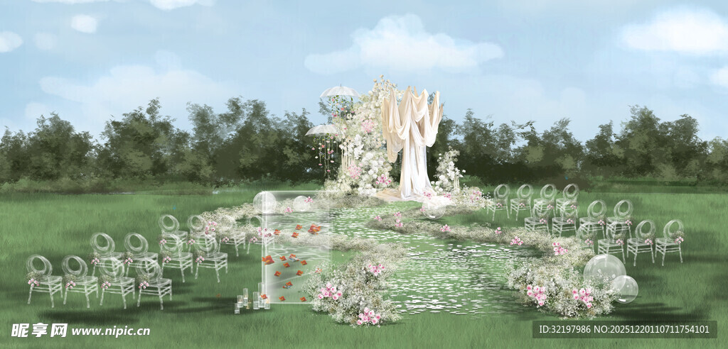 户外婚礼效果图