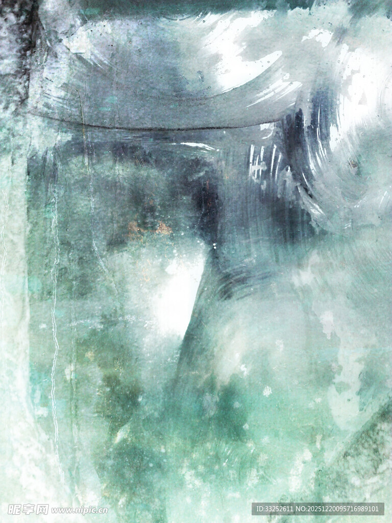 梦幻水墨风抽象艺术画面