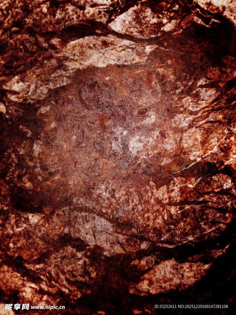 粗糙纹理的棕褐色岩石表面