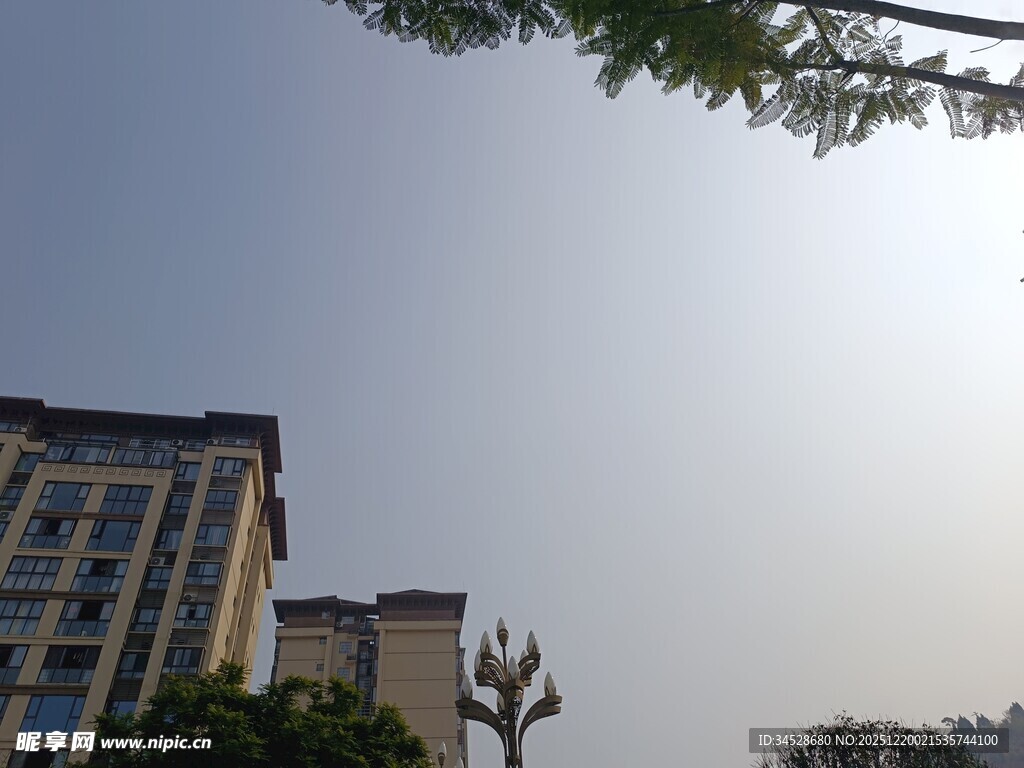 阳光下的城市建筑景观