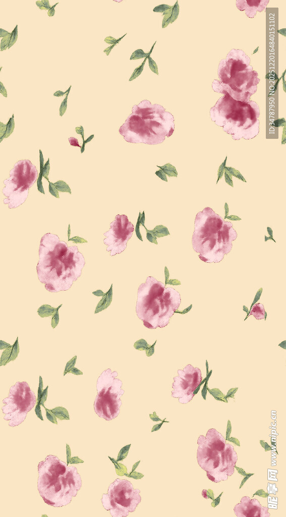 粉色花卉图案背景纹理