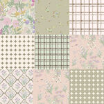 多样清新几何花卉图案集合