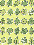 绿叶图案